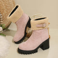 Bootara Women's Plush Fleece Lined Snow Boots - Chunky Heel Ankle Winter Fashion Boots (US 4-10)