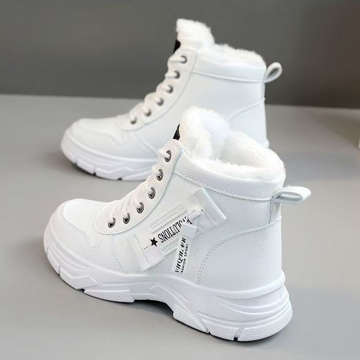 Bootara Women's Alpine Waterproof Winter Boots – Fleece-Lined Combat Snow Boots with Non-Slip Lug Sole (US 4–8.5)