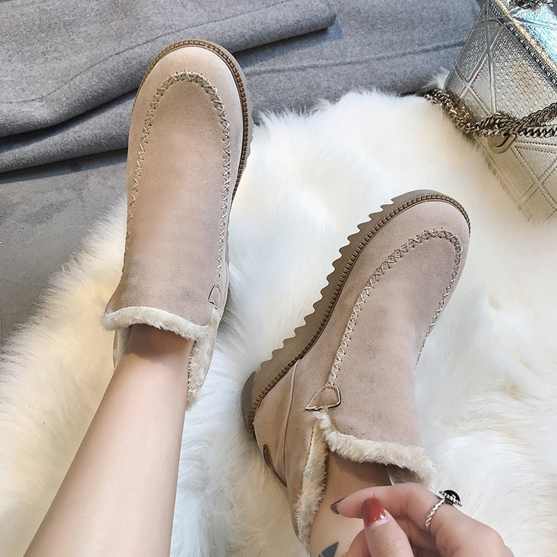 Suede Winter Boots with Wool Lining