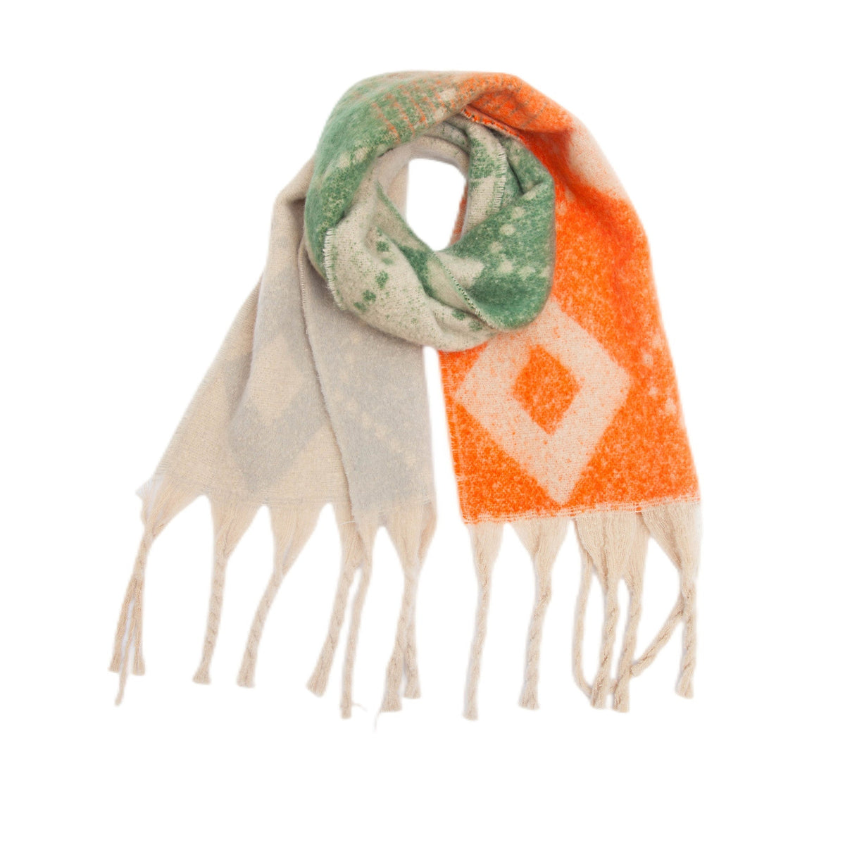 Diamond Argyle Fringe Blanket Scarf Wrap