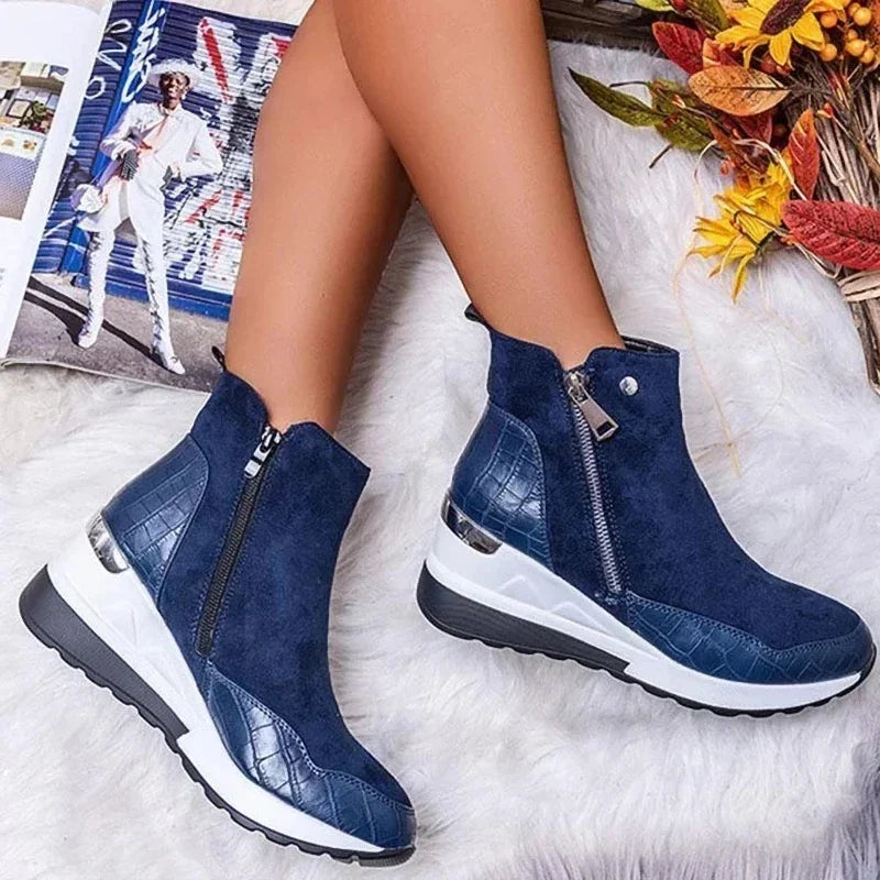Chunky Platform Lug-Sole Ankle Boots