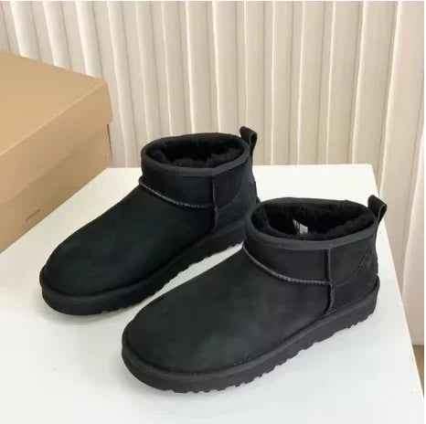 Women's Shearling-Lined Snow Boots - Platform Ankle Boots, Faux Fur