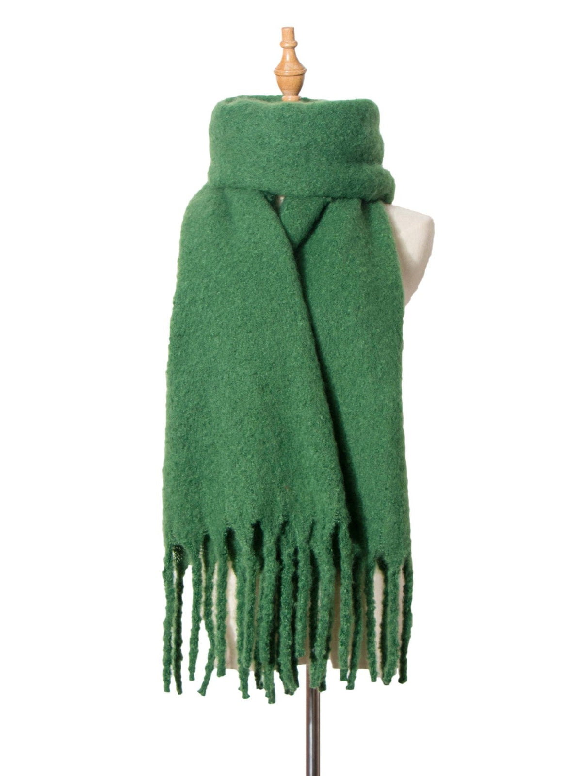 Chunky Brushed Fringe Blanket Scarf